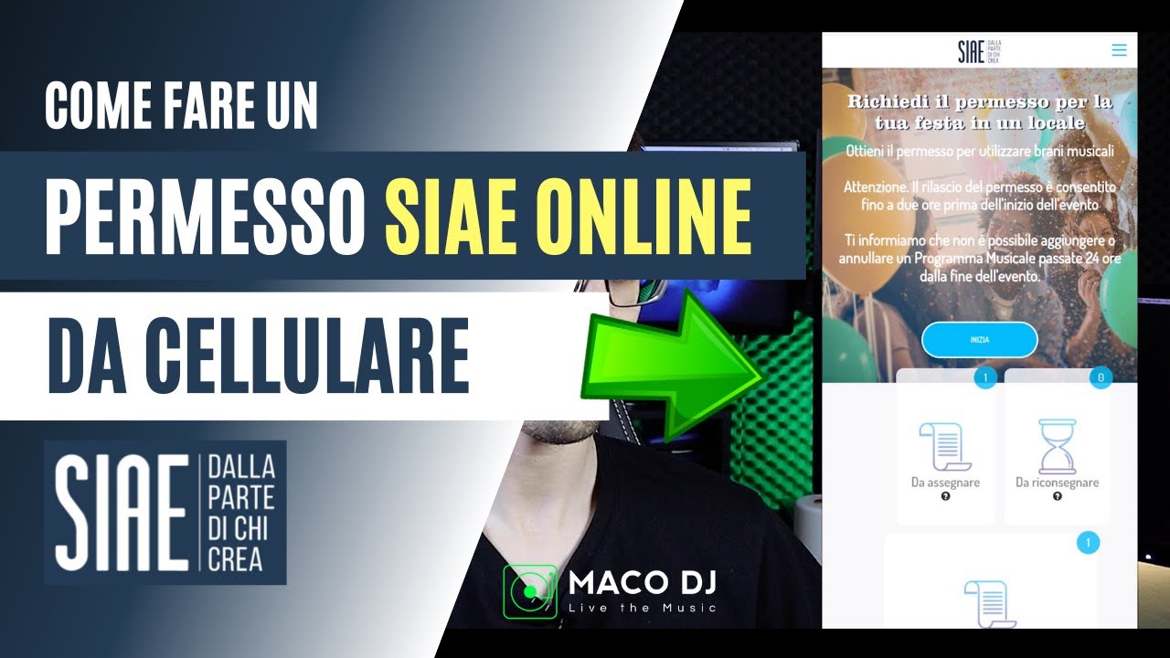 Come Fare Un Permesso SIAE Online Sul Cellulare In 5 Minuti | 2022 ...