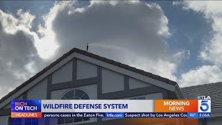 Roof Mounted Sprinkler System Helps Save Homes from Wildfires