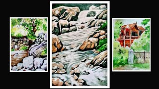 Easy Watercolor Painting 4 | വാട്ടർകളർ പെയിന്റിംഗ് | kerala artist