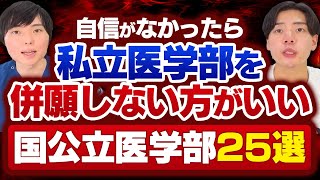 自信がなかったら私立医学部を併願しない方がいい国公立医学部25選