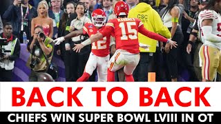 BACK TO BACK! Kansas City Chiefs Win Super Bowl 58 | Patrick Mahomes MVP, Super Bowl 58 Highlights