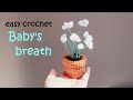 Crochet Baby's breath flowers Amigurumi | Gypsophila Flower Crochet