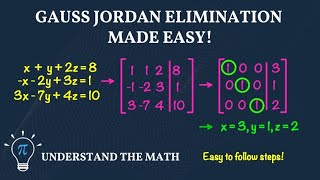 Gauss-Jordan Elimination Explained | Solve Systems with Reduced Row Echelon Form