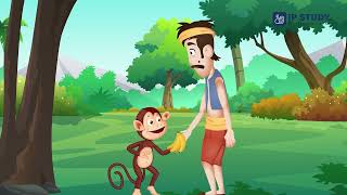 The Hunter and The Baby Monkey - The Most Touching Nursery Story About a Kind Monkey! 🎵🐒