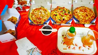 #dominos In my life first time l order domino's pizza🍕, l taste and gives his review to you all 😁😁😁