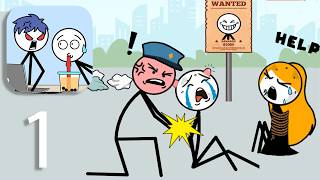 Fun Stickman Puzzle Games - Tap Fighter: Don't Get Caught - Levels - 1 -37 - Gameplay Walkthrough