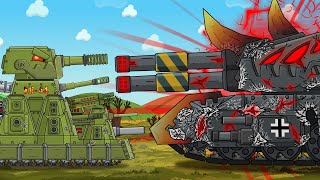 Битва уровень : ЛЕГЕНДА ! КВ-44-М2 vs РАМОНС - Мультики про танки