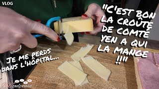 [. VLOG .] The Comté crust is good, some people eat it!! I get lost in the hospital... 😻