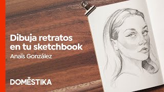 Cuaderno de Retratos a línea con grafito - Curso de @anaisgonzalez_3 | Domestika