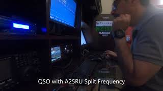 QSO With A25RU on 17M Split Frequency