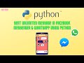 Sent Unlimited Message In Facebook Messenger & WhatsApp Using Python