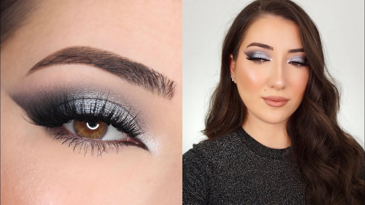 Black And Silver Smokey Eye Makeup Tutorial Saubhaya Makeup