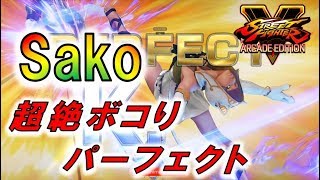 スト5AE 超絶ボコりパーフェクト！sakoメナト 手も足も出ない程の強さ！！                                                   SFVAE