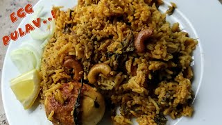 Egg Pulav in Cooker | కోడి గుడ్డు పులావ్ | Egg Recipe | Cooker Recipe | JV#33