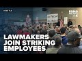 Boeing employees on strike joined by Sen. Cantwell and Rep. Jayapal at Seattle rally