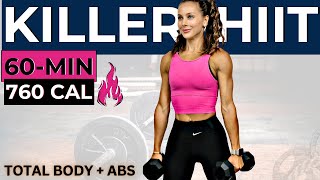 60-MIN TOTAL FAT KILLER Workout: Fast Weight Loss, Lean Muscle Building, Abs Shred + Success Secrets