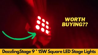 DazzlingStage 9* 20W Square LED Stage Lights, Corded 180W RGBW 4 in 1 Par Lights, LED Stage Lights b