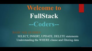 Master Basic SQL Queries: CREATE, SELECT, INSERT, UPDATE, DELETE and where clause