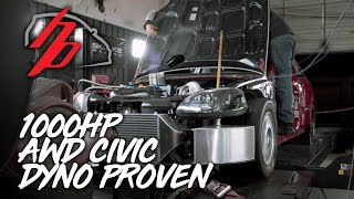 1000HP AWD Civic Nearly Blows The Hood Off At 40PSI!