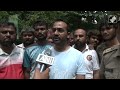 vadodara rain the forest department rescued an 11 ft long crocodile in flooded vadodara gujarat