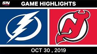 NHL Highlights | Lightning vs. Devils – Oct. 30, 2019