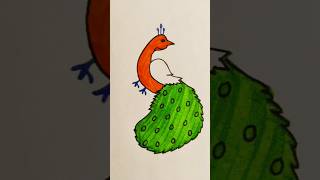 Tricolour Peacock 🦚 drawing #shorts #viral #trending #peacock #tricolour