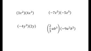 Multiplying Monomials