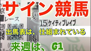 今夜は、妻の、２０年に渡る競馬研究の一部をお見せしたいと思います。サイン派らしいです。