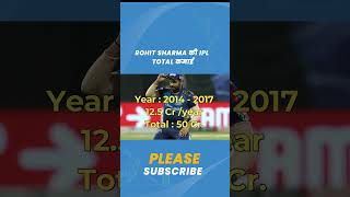 Rohit Sharma IPL Total Earnings |#shorts #msdhoni #icc #indiancricket #cricket #indiancricket #ipl