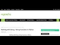Working with Strings in Python, String Data Type in Python