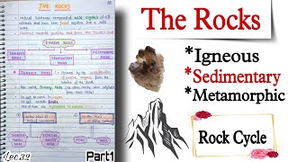 The Rocks--Igneous, Sedimentary, Metamorphic, Rock Cycle ||World Geography || Lec.32 ||An Aspirant !