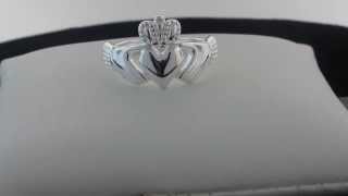 Men's Solid Silver Heavy Irish Celtic Claddagh Ring SR0700