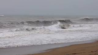 Ocean Waves Crashing at Stormy Beach, Sea Rain | Relaxing Sounds for Sleep & Tinnitus: Brown Noise
