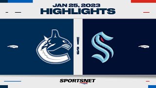 NHL Highlights | Canucks vs. Kraken - January 26, 2023