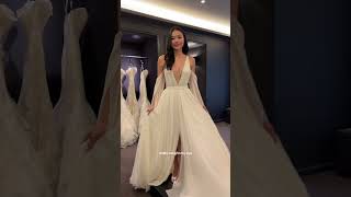 i tried on HAILEY BIEBER'S WEDDING DRESS! 💍 come bridal shopping with me at vera wang! 🕊