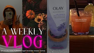 Weekly Vlog ♡ halloween night. lavender shower routine. moody af