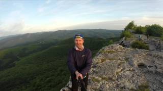 Mangup-Kale the medieval city-fortress. Crimea. Panoramic GoPro