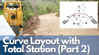 Horizontal Curve Layout with Total Station (Part 2) | Road Construction Series 6