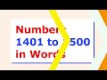 numbers in words 1001 to 2000 numbers 1001 to 2000