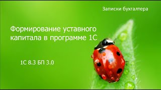 Формирование уставного капитала в 1С