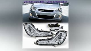 Car LED DRL Fog Lamp For Hyundai Accent 2012 2013 2014 2015 2016 2017 White Daytime Running Lig