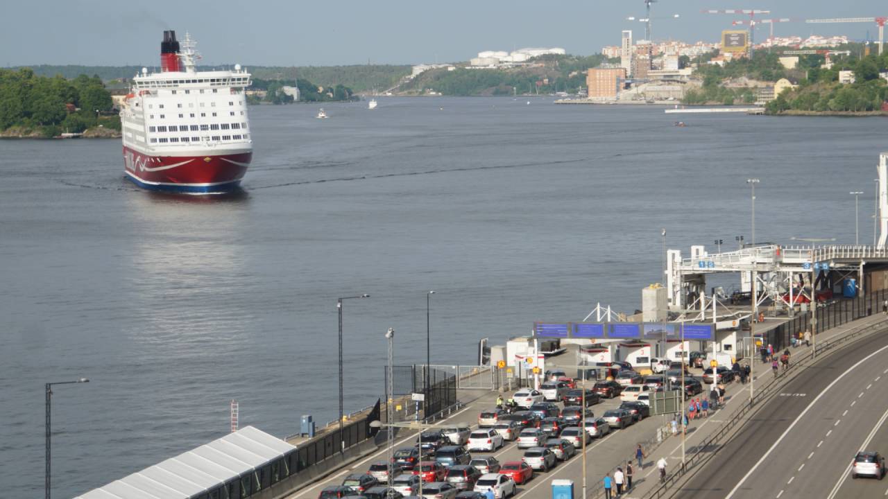 Sweden Stockholm Viking Line Amorella Cruise Ship Time Lapse Youtube