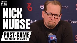 Nick Nurse Reacts to Joel Embiid Historic 70 Point Performance & Experience Coac