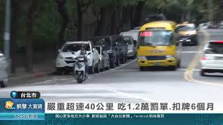 20240722 嚴重超速40公里 吃1 2萬罰單 扣牌6個月