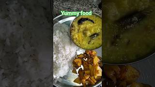 ଏତେ ଖରା କୁ କାଞ୍ଜି, ଭାତ, ଭଜା ର lunch ଥାଳି #shorts #viral #ytshorts #food #odia