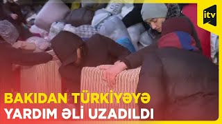 Bakıda Türkiyədə zəlzələdən zərərçəkənlərə yardım toplanılır