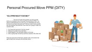 Personal Procured Move PPM (DITY)