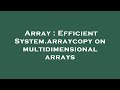 Array : Efficient System.arraycopy on multidimensional arrays