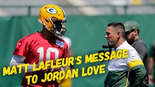 Matt LaFleur's Message To Jordan Love