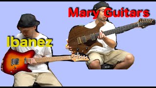 「Ibanez」「Mary Guitars」を弾かせていただきました！